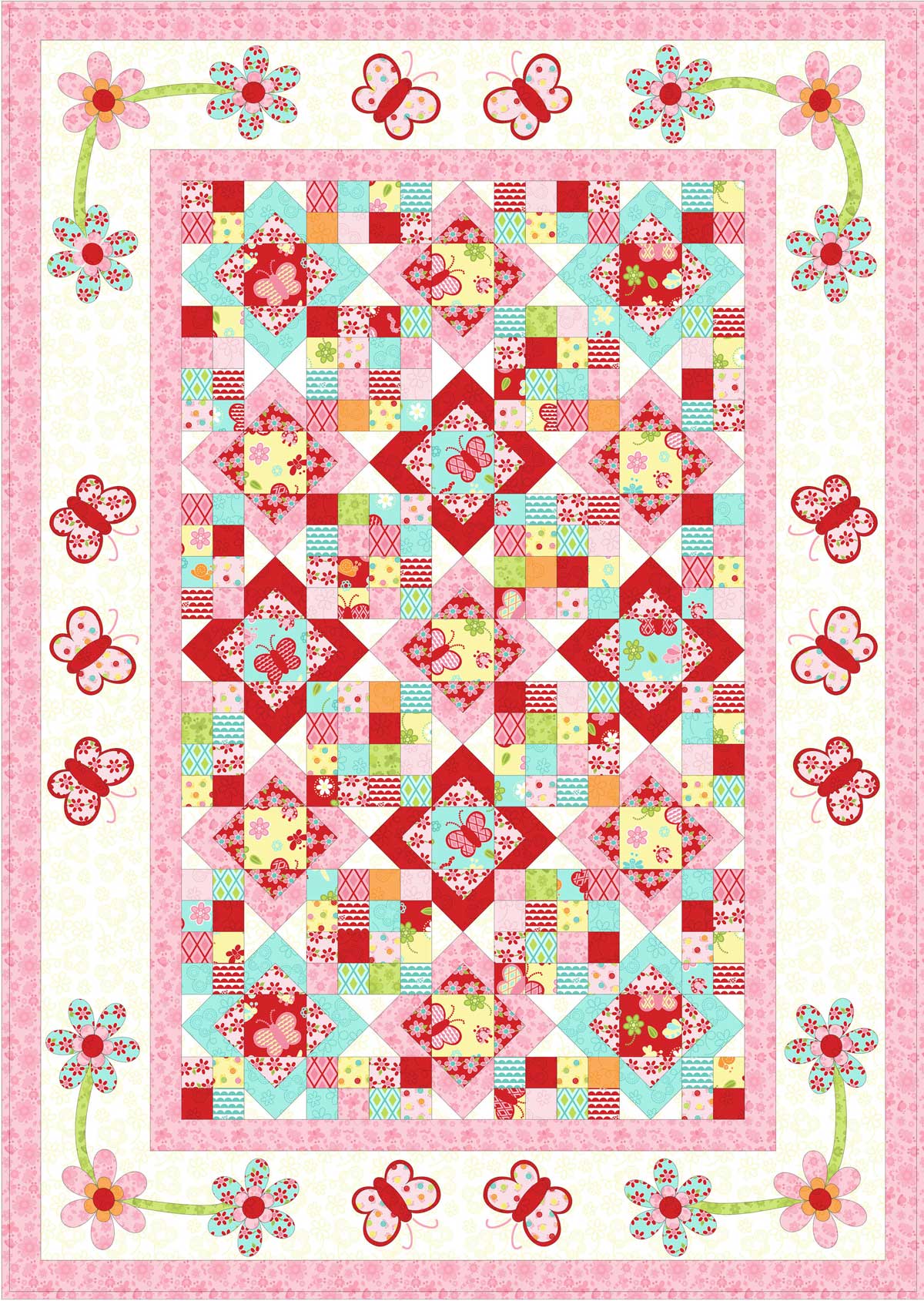 Blossom Like a Butterfly:  Digital Downloadable Pattern