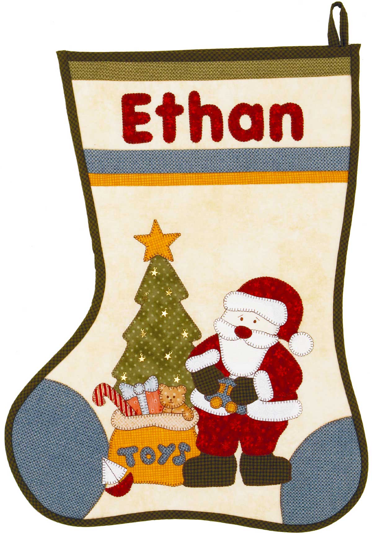 Pottery Barn Santa airplane Ethan Christmas Stocking 9