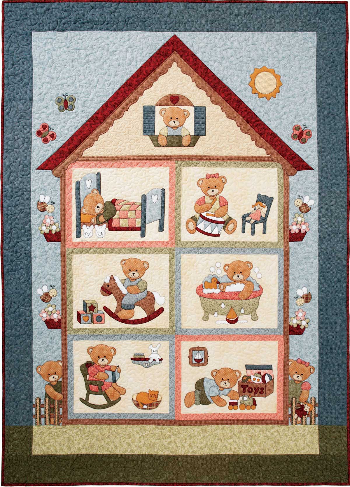 Baby Girl Teddy Bear Quilt offers