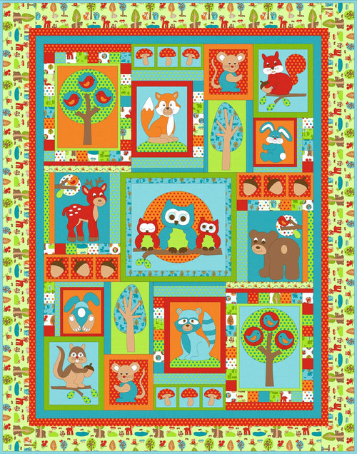 Woodland Critters Pattern - Kids Quilts